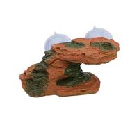 Fonowx Reptiles Dock Resting Terrace Stone Turtle Climbing Ramps Slate Tortoise Climbing Level Aquarium Ornament, Desert