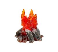 Fonowx Resin Dollhouse Accessory Translucent Flame Effect, Miniature Campfire, Authentic, Ornament, for Tabletop Layouts, Hobbyists, Led 2
