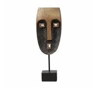 Fonowx Resin Sculpture Modern Abstract Face Statue Table Figurine Decorative Ornament With Carved Look On Metal Rod And Weighted Base In Texture Suitable for
