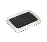 Fonowx Reusable Dog Potty Training Tray with Protection Barrier, Black
