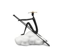 Fonowx Rowing Figure Sculpture Modern Statue Figurine Artwork Decor With Sleek Minimal Human Form And Organic Puff Base In Alloy Resin Suitable for living, 32 13 29cm, style to 2