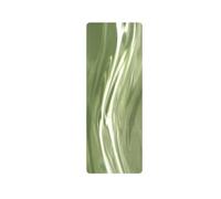 Fonowx Rubber Exercise Pad Rounded Edge Cushion Mat Double-Sided Non-Slip Coconut Fiber Supportive Padding for Pilates suitable for personal training everyday home fitness, Green And White