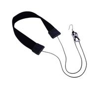 Fonowx Saxophone Carrying Strap, Ergonomic Neck Strap, Padded Fastening Strap, Metal Reinforced And Adjustable for Optimal Fit for Adult Lessons, Black
