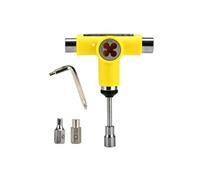 Fonowx Skateboard Hardware Multifunction Tool Ratchet T Tool Wrench Socket Assembly With Detachable Allen Key For Trucks Wheels And Axle Work suitable for park visits city rides coaching, Yellow