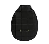 Fonowx Sports Racket Case Quilted Paddle Carrier Cover Bag Memory Composite Material for Gear Protection Roomy Fit for Standard Paddles Suitable for Tennis Practice Gym Travel Outdoor, Black