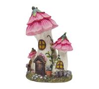 Fonowx Statue, Home Ornament, Resin Sculpture, Miniature Accessory for Decorating Bonsai Landscape Gardens, Suitable As A Gift, Decoration for House, Yard, Pink