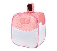 Fonowx Steam Sauna, Foldable, Professional Quick Heating with Zipper, Durability, Easy to Install Sauna Tent, Portable for The Bathhouse, Pink White