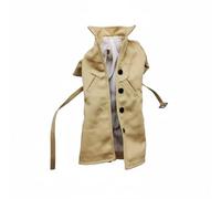 Fonowx Style Coat 1/12 Scale Male Figure Trench Overcoat Classic Button Detail Poseable Wire Frame Suitable for Custom Scenes Diorama, Khaki