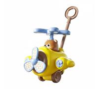 Fonowx Toddler Balance Toy With Propeller Feature And Adjustable Handle For Custom Fit Suitable For Children Developing Walking Skills In Nursery Room, Yellow, With Light