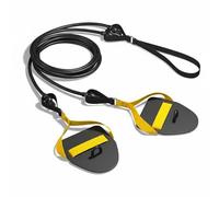 Fonowx Training Pull Strap Swimming Resistance Cord Exercise Band Dryland Hand Paddles Grip Set Latex Nylon Build Stroke Power Suitable for swimmers home, color to 4, 60 Lbs