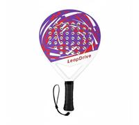 Fonowx Training Tennis Racket Easy Control Paddle Substitute Supporting Confident Practice and Effortless Moves with Lightweight Construction Suitable for, White, Purple, And Red Swirl Pattern