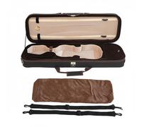 Fonowx Violin Case Full Size Hard Shell Oxford Cloth Instrument Case with Handle and Shoulder Straps for Safe Transport Suitable for Students Music School rehearsals gigs Travel, 4/4 Silver Chain