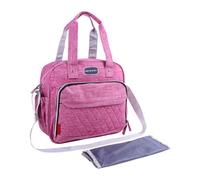 Fonowx Waterproof Maternity Bag Diaper Bag Organizer Tote Changing Mat Oxford Cloth With Boxy Shape Upright Loading Top Handles suitable for commuting family gatherings use, Array, Red