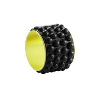 Fonowx Wheel Stretcher Exercise Accessory Pilates Equipment Ergonomic EVA PP Material Suitable for Muscle Relaxation Indoor Use Flexibility, Black and Yellow