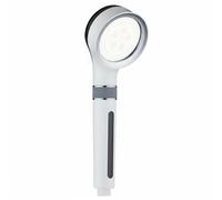 Fonowx with Advanced Filtration System High Pressure Handheld Adjustable Water Control Stainless Steel Panel Suitable for Family Washing, White