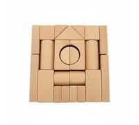 Fonowx Wooden Building Blocks Beech Wood Blocks Stacking Toy Construction Set Educational Blocks With Smooth Touch Finish For Comfortable Grip Suitable for preschool centers therapy parent child play