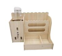 Fonowx WOODEN WOOD HEY SHEPHER, HEO DISPENSATOR, Multipurpose, Feeding Manger, Feeding Holder of Feeding, with kettle