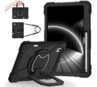 FONREST Crossbody Rugged Case for Lenovo Idea Tab Pro Gen 2 13''(TB390FU) w/Pen Holder Swivel Kickstand/Hanging Ring Lifting Handle Shoulder Strap Heavy Duty Shock-proof Cover TB390FU (Black)