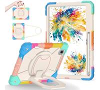 FONREST Crossbody Rugged Case for Lenovo Idea Tab Pro Gen 2 13''(TB390FU) w/Pen Holder Swivel Kickstand/Hanging Ring Lifting Handle Shoulder Strap Heavy Duty Shock-proof Cover TB390FU (Neon)