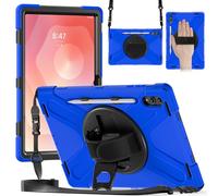 FONREST Crossbody Rugged Case for Samsung-Galaxy-Tab-S11-Ultra 14.6 Inch 2025 with S Pen Holder Swivel Kickstand Hand Grip Shoulder Strap, Heavy Duty Shock-proof Armor Cover SM-X930/X936B (Blue)