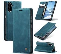 FONREST for Samsung-Galaxy-A26 5G Wallet Case, Ultra-thin Frosted PU Leather Compact Slim Flip Folio Shock-proof Book Cover with Kickstand, 2 Card Holders, 1 Cash Slot, Magnetic Closure (Blue)