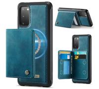 FONREST for Samsung-Galaxy-S20-5G Slim Magnetic Leather Case + Detachable Rear Billfold 2-in-1 with 4 RFID Blocking Card Holders, Cash Slot, Kickstand, Shockproof TPU+PU Hybrid Wallet Cover (Blue)