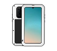 FONREST Full Body Case for Huawei P30 Pro 6.47-inch Love Mei Outdoor Shockproof Heavy Duty Hybrid Aluminum Metal Snowproof Cover with Tempered Glass Screen Protector, Support Wireless Charging(White)