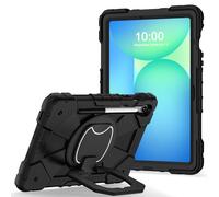 FONREST Rugged Case for Samsung Galaxy Tab S10 Lite 10.9 Inch 2025 SM-X400/X406B w/ [S Pen Holder] Swivel Kickstand/Hanging Ring Handle Shoulder Strap Heavy Duty Shock-proof Cover (Black)
