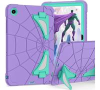 FONREST Rugged Kids Case for Samsung-Galaxy-Tab-A11+Plus/A9+Plus 11 inch with Dual kickstand S Pen Holder, Shockproof PC+Silicon Heavy Duty Tough Children Cover SM-X230/X235/X236 (Purple/Mint)