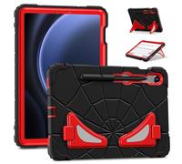 FONREST Rugged Kids Case for Samsung Galaxy Tab S10 Lite 10.9 Inch 2025 SM-X400/X406B / S10FE with Dual kickstand S Pen Holder, Shockproof PC+Silicon Heavy Duty Tough Children Cover (Black/Red)