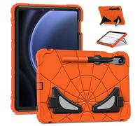 FONREST Rugged Kids Case for Samsung Galaxy Tab S10 Lite 10.9 Inch 2025 SM-X400/X406B / S10FE with Dual kickstand S Pen Holder, Shockproof PC+Silicon Heavy Duty Tough Children Cover (Orange/Black)