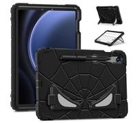 FONREST Rugged Kids Case for Samsung Galaxy Tab S10 Lite 10.9 Inch 2025 SM-X400/X406B / S10FE with Dual kickstand S Pen Holder, Shockproof PC+Silicon Heavy Duty Tough Children Cover (Black)