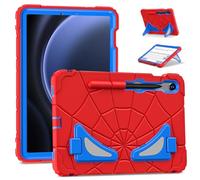 FONREST Rugged Kids Case for Samsung Galaxy Tab S10 Lite 10.9 Inch 2025 SM-X400/X406B / S10FE with Dual kickstand S Pen Holder, Shockproof PC+Silicon Heavy Duty Tough Children Cover (Red/Blue)