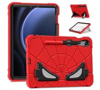 FONREST Rugged Kids Case for Samsung Galaxy Tab S10 Lite 10.9 Inch 2025 SM-X400/X406B / S10FE with Dual kickstand S Pen Holder, Shockproof PC+Silicon Heavy Duty Tough Children Cover (Red/Black)