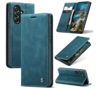 FONREST Ultra-thin Wallet Case for Samsung Galaxy A57 Sueded PU Synthetic Leather Case Flip Folio Shock-proof Matte Cover with Kickstand, 2Card Holders, 1Cash Slot, Magnetic Closure (Blue)