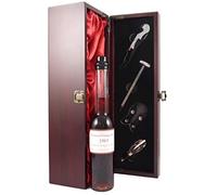 Fonseca 1963 Vintage Port (Decanted Selection) 20cls in a silk lined wooden gift box with four wine accessories 1 x 200ml