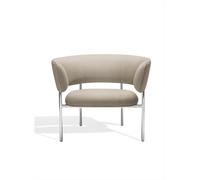 Font Armchair with Armrest Hallingdal 65 200/Polished Steel Frame