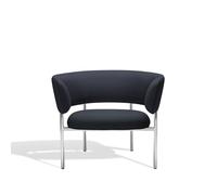 Font Armchair with Armrest Vidar 0786/Polished Steel Frame