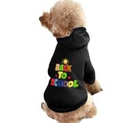 Font Back to School Winter Dog Hoodie Sweatshirts Warm Dog Clothes for Small Dogs Chihuahua Coat Clothing Puppy Cat Custume L