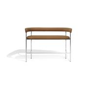 Font Bar Sofa 75 cm Dunes Cognac Leather/Polished Steel Frame