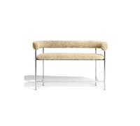 Font Bar Sofa 75 cm Sheepskin Honey/Polished Steel Frame