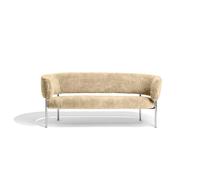 Font Sofa Sheepskin Honey/Polished Steel Frame