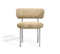 Font Spisebordsstol Sheepskin Honey/Polished Steel Frame