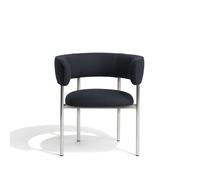 Font Spisebordsstol with Armrest Vidar 0786/Polished Steel Frame