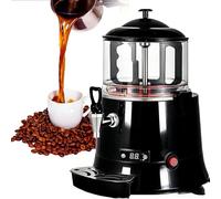 Fontaine à Chocolat Chaud, Distributeur Commercial de Chocolat Chaud 5L/10L avec Brosse de Mélange, Préparation Rapide de Boissons Chaudes, Acier Inoxydable 304(5L)