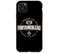 Fontainebleau France Coordinates Napoleon and Fleur de Lis Case for iPhone 11 Pro Max