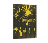 Fontaines D.C. Canvas Decorative Art - Modern Aesthetic Design, for Bedroom and Living Room - 8x12inch/20x30cm, Frame Style