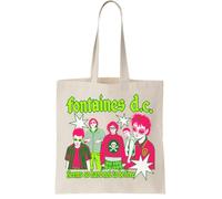 Fontaines dc Canvas Tote Bag - Reusable Cotton Shopping Bag, Natural