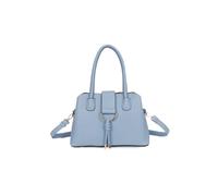 Fontanella Fashion Bellaelan Pu Leather Triple Compartment Handbag With A Metal D-Ring Ornament And An Extra Long Strap In Light Blue Light Blue One Size
