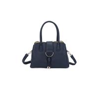 Fontanella Fashion Bellaelan Pu Leather Triple Compartment Handbag With A Metal D-Ring Ornament And An Extra Long Strap In Navy Navy One Size